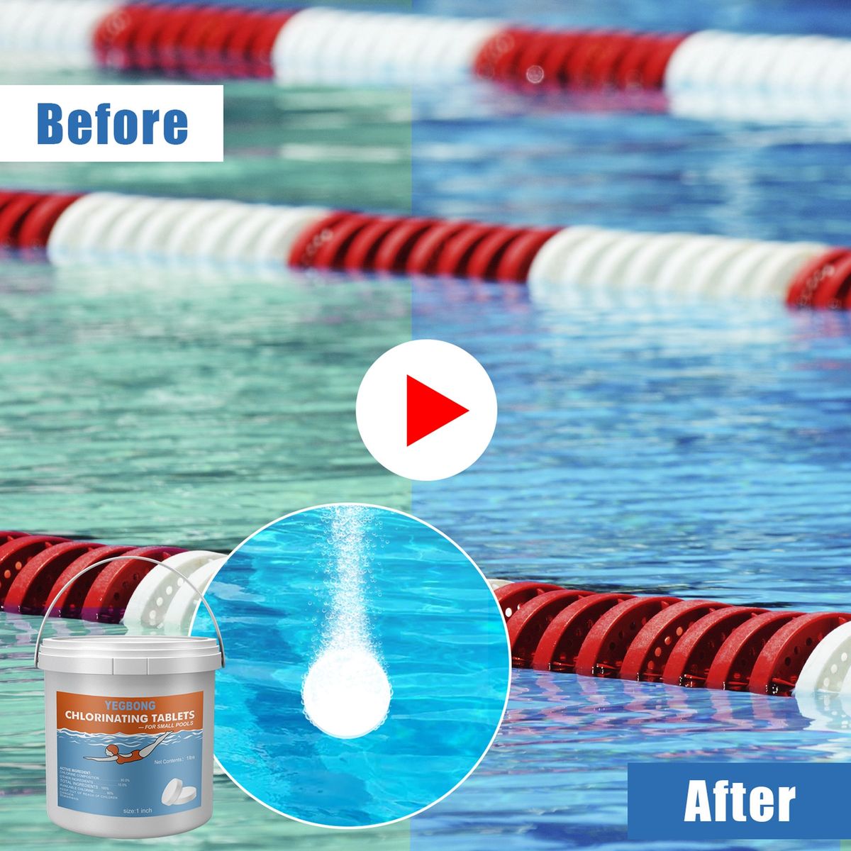 Chlorination Tablets Swimming Pool Effervescent Tablets A