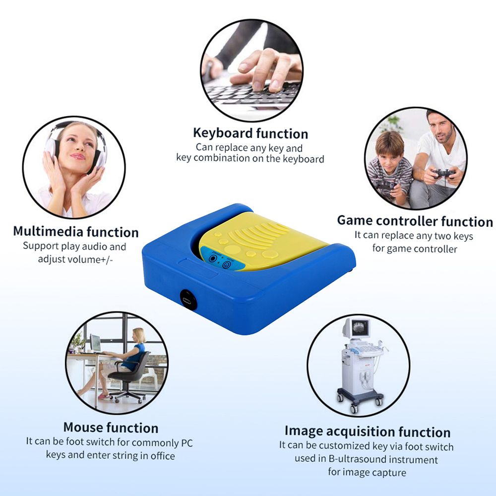 Multifunctional Foot Pedal Wireless BT Foot Switch Support