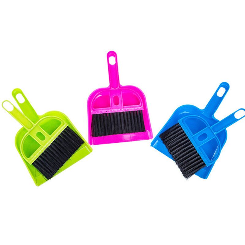 Mini Broom Dustpan Brush Set Soft Cleaning Sweeper Hand Pan