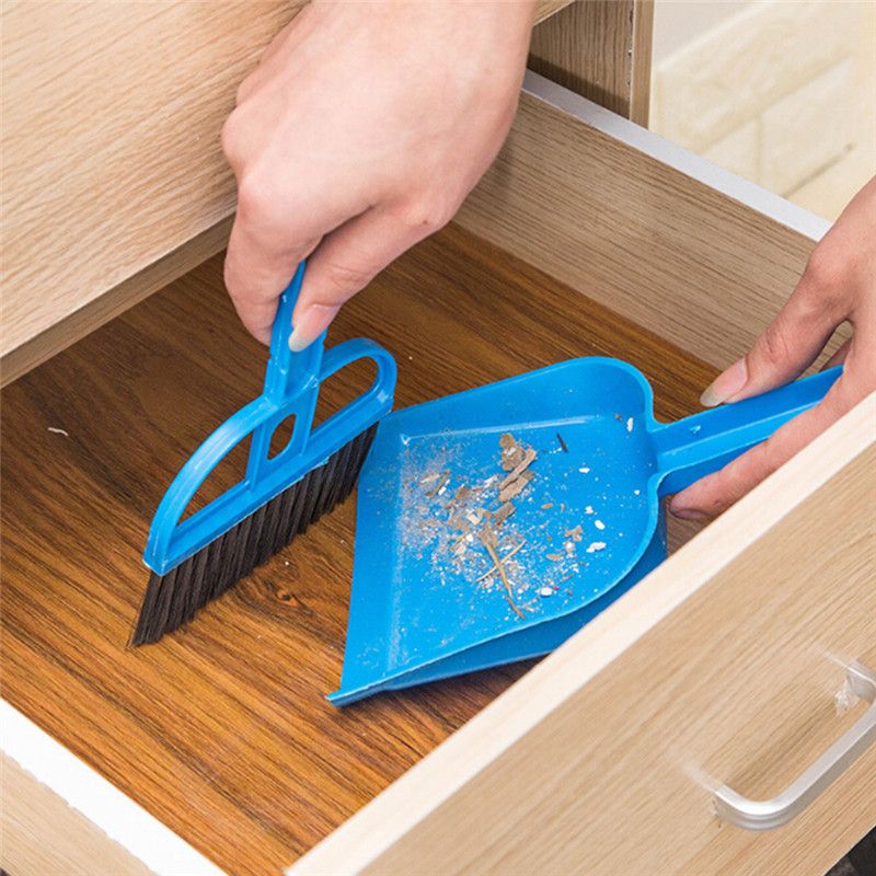 Mini Broom Dustpan Brush Set Soft Cleaning Sweeper Hand Pan