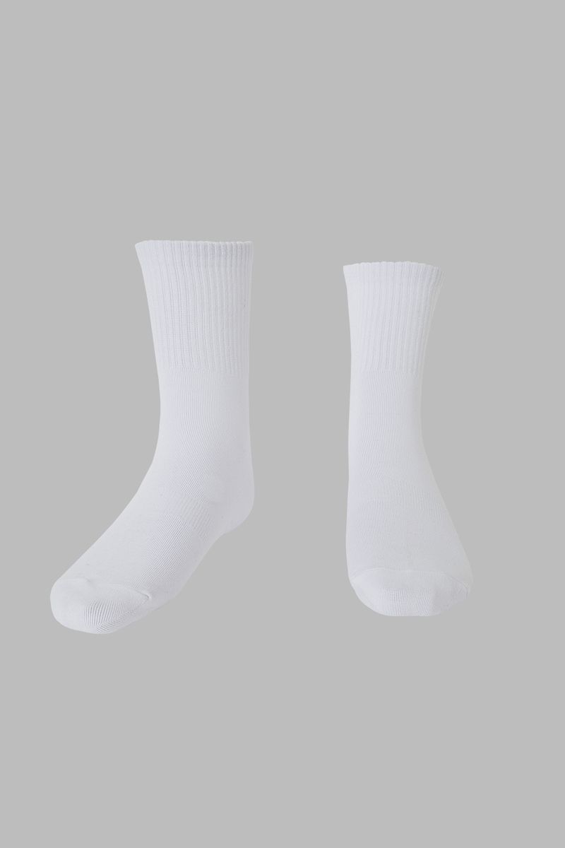 [eduardo] White Mid Socks 10pcs Set