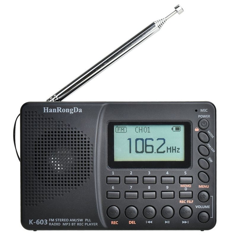 Hanrongda K-603 Full Band Radio Bluetooth Fm Am Sw Portable