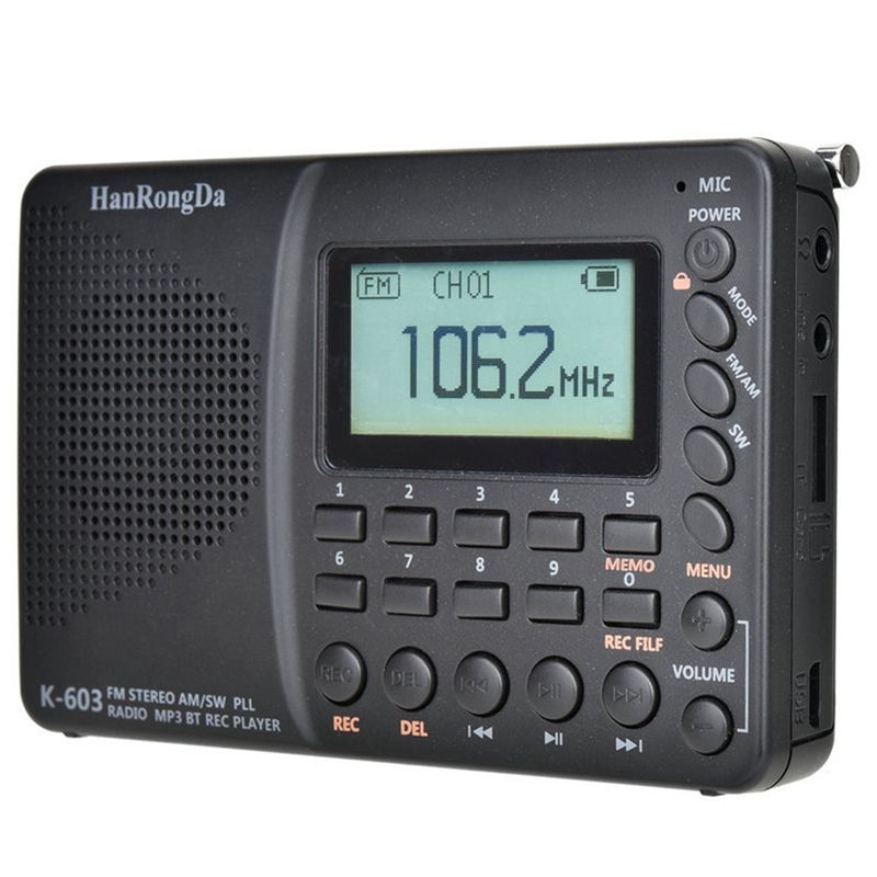 Hanrongda K-603 Full Band Radio Bluetooth Fm Am Sw Portable