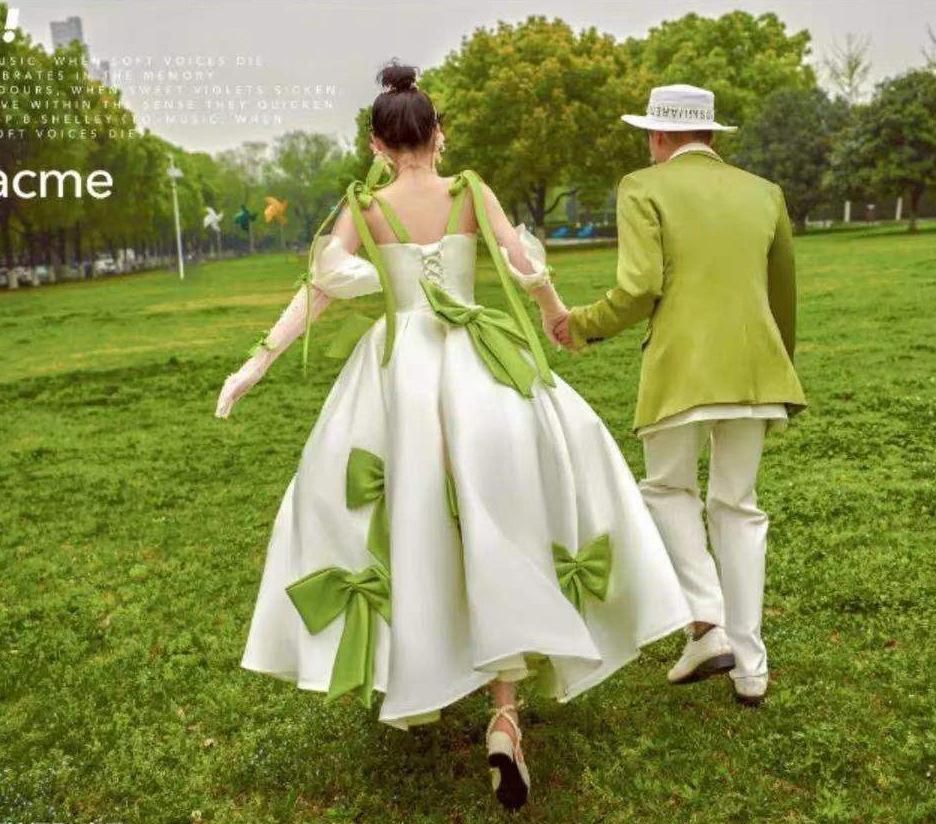 Shadow small fresh sling lawn forest travel shoot cute simple whiteyarn marriage