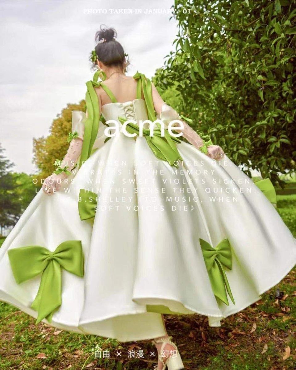 Shadow small fresh sling lawn forest travel shoot cute simple whiteyarn marriage