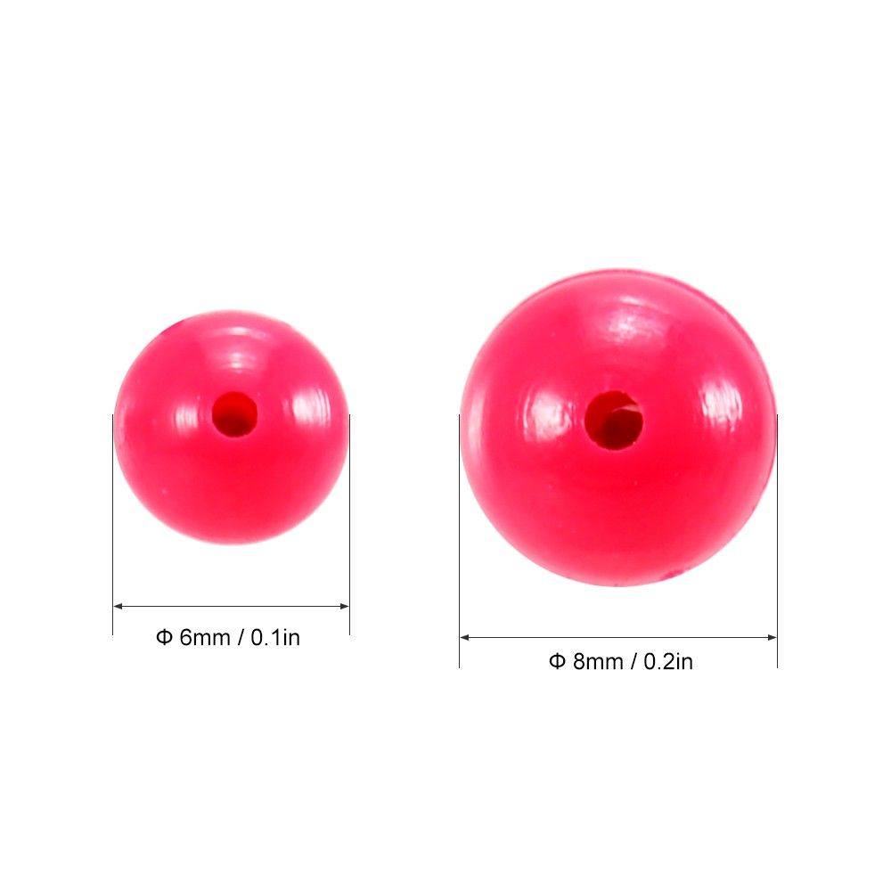 100pcs Fishing Rigging Plastic Beads Round Colorful Fishing