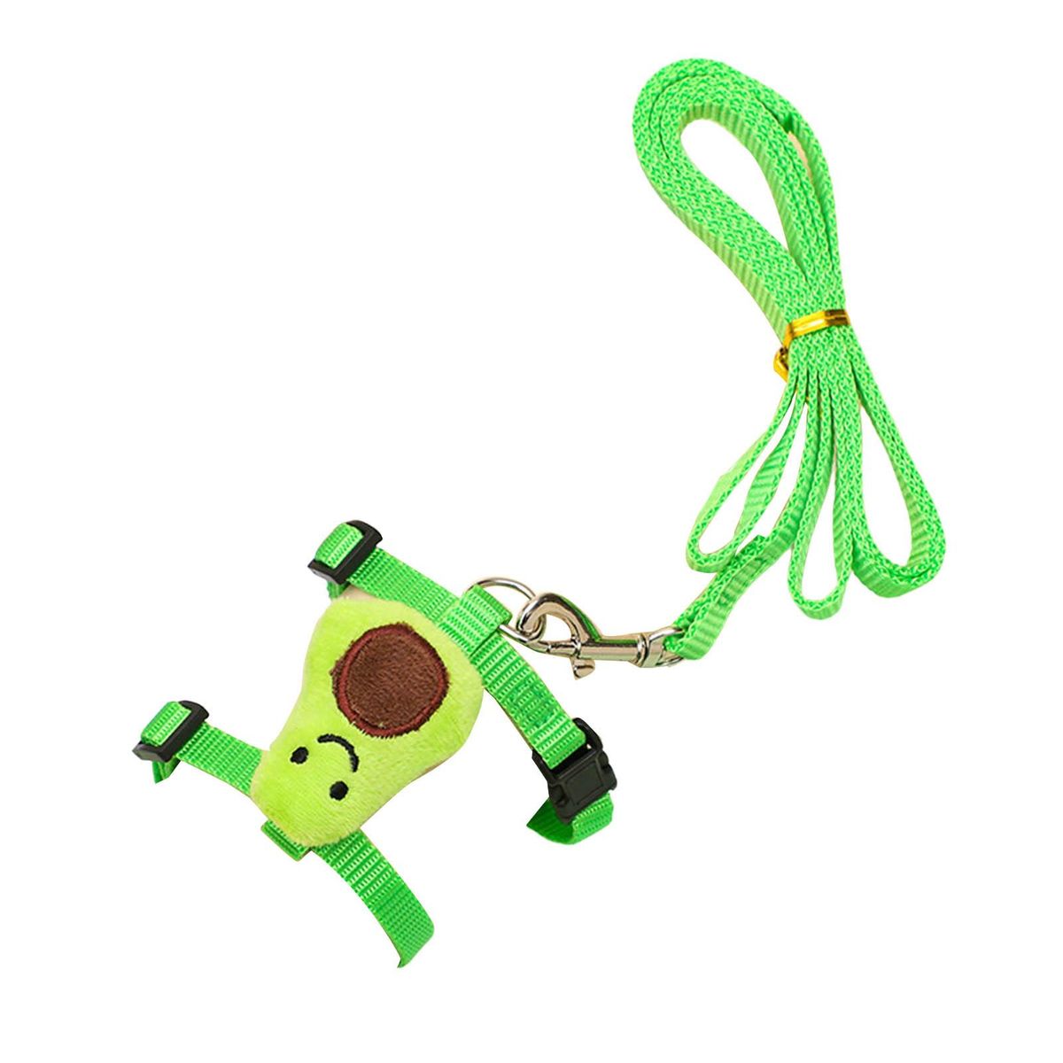1 Set Cat Harness Strawberry Doll Pet Cat Rabbit Harness Traction Rope Set Green