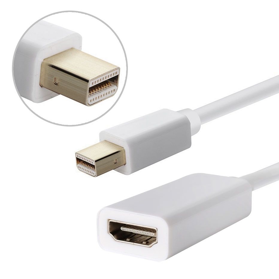 Full HD 1080P Mini DisplayPort Male To HDMI Female Port Cable Adapter, Length: 20cm