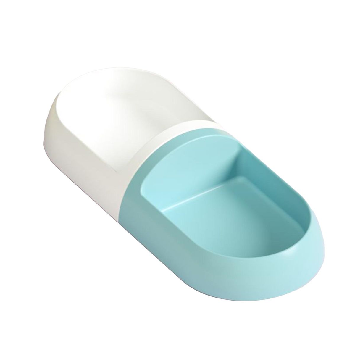 Cat Bowl Shaped Pet Cat Double Bowl Food Container Blue