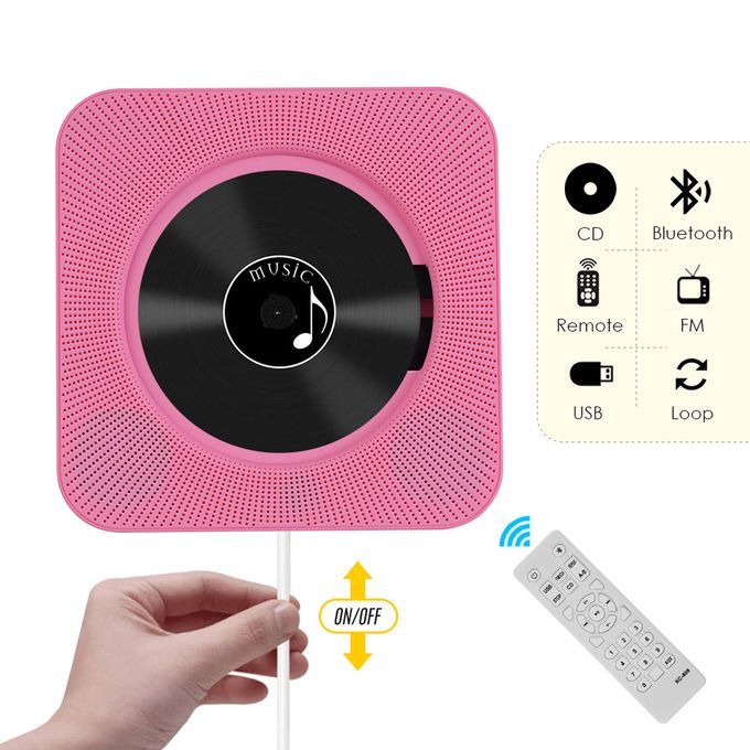 Portable Wall Mounted CD Player Music Amplifier Audio-UK Plug