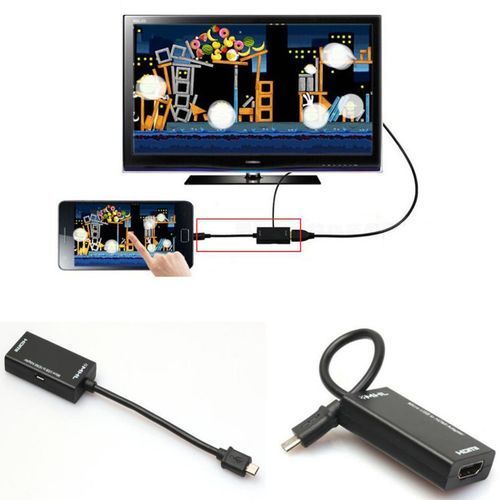 100% Genuine Original Mini Micro USB 2.0 MHL To HDMI 1080P TV Adapter Cable HDTV