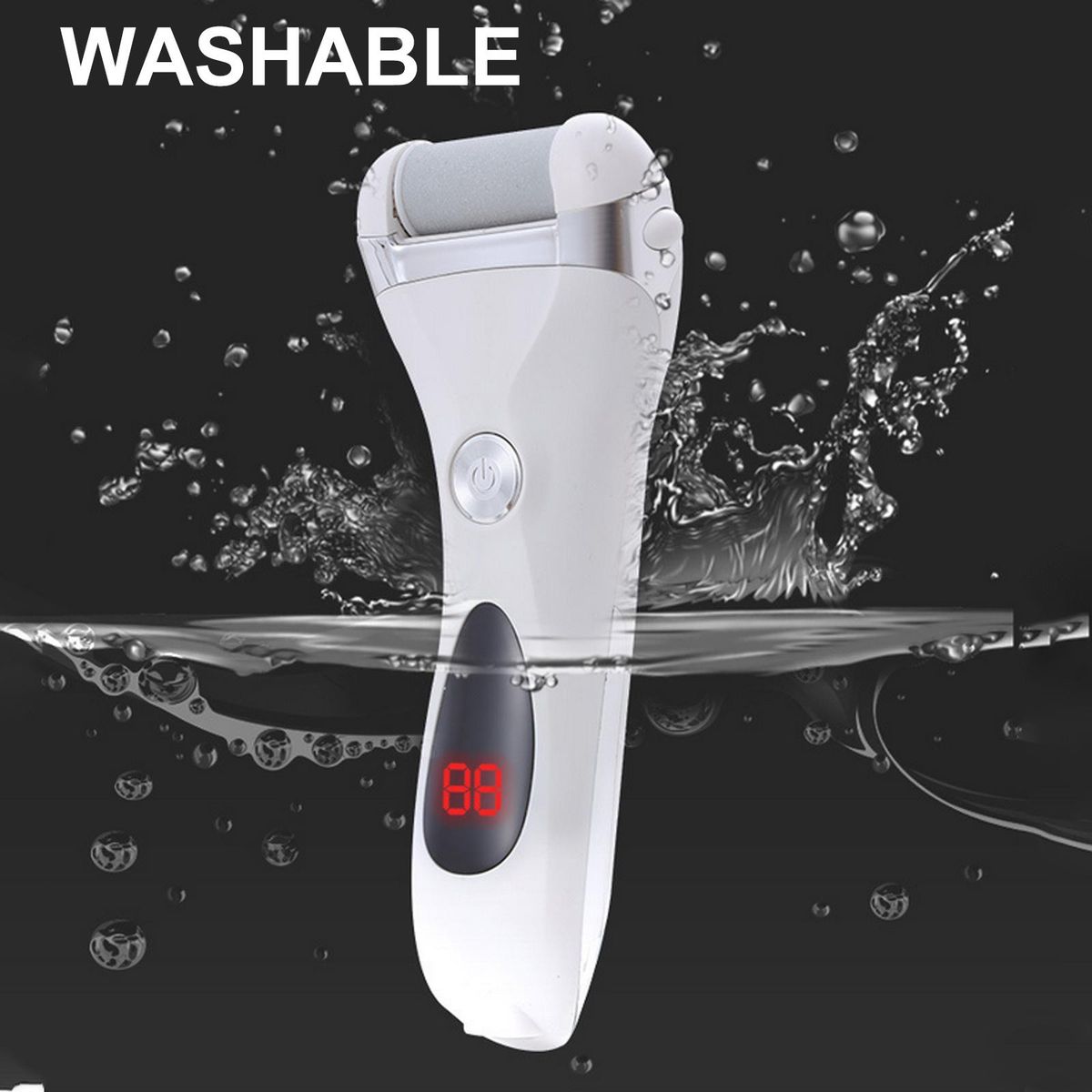 Electric Foot Callus Remover Dead Skin Calluses Remover Rechargeable Foot Grinder Automatic Pedicure Tool with LCD Digital Display Waterproof