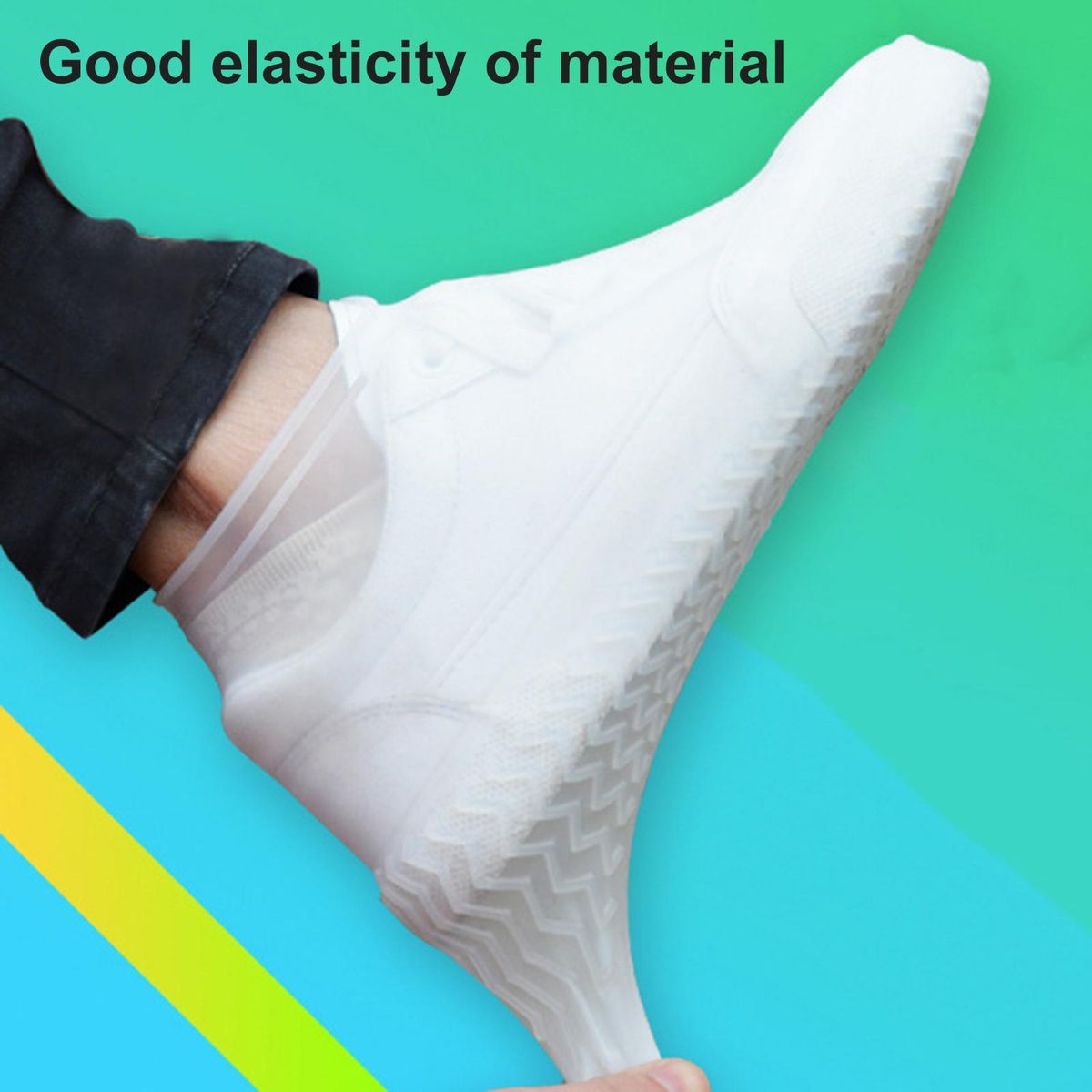 2Pcs Rain Boot Covers Men Women Dustproof Rain Boot Protectors White