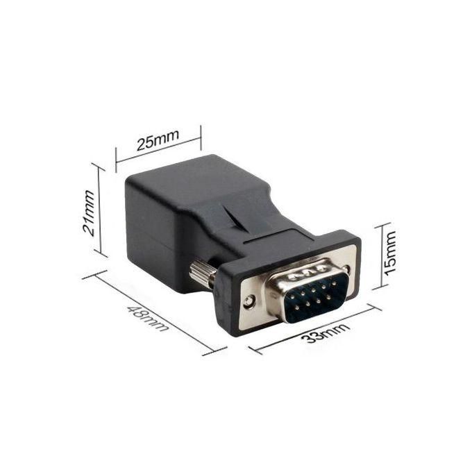 RJ45 To RS232 DB9 9-Pin 9 Pin Serial Port Male To RJ45 Female Cat5e/6 Ethernet