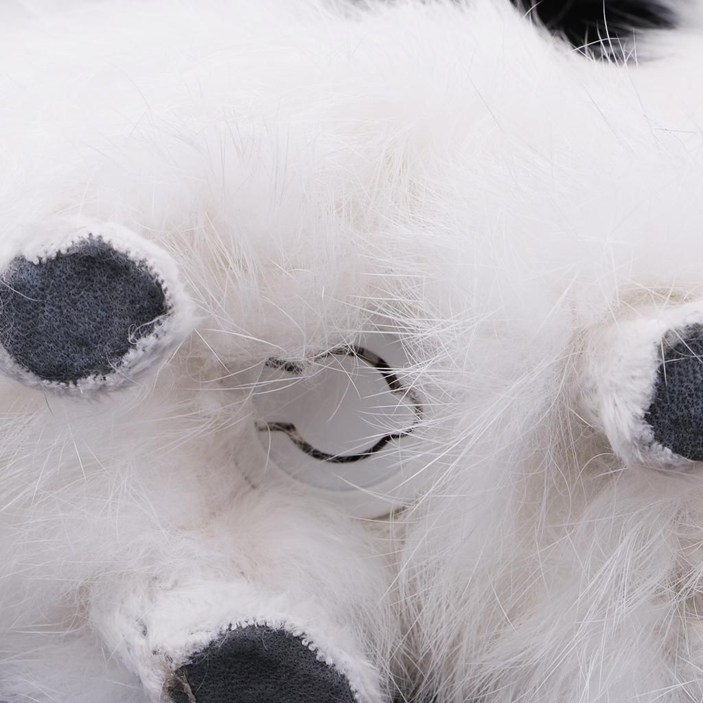 Cute Pet Doll Simulation Sleeping Plush Cat Toy Stuffed Cats White