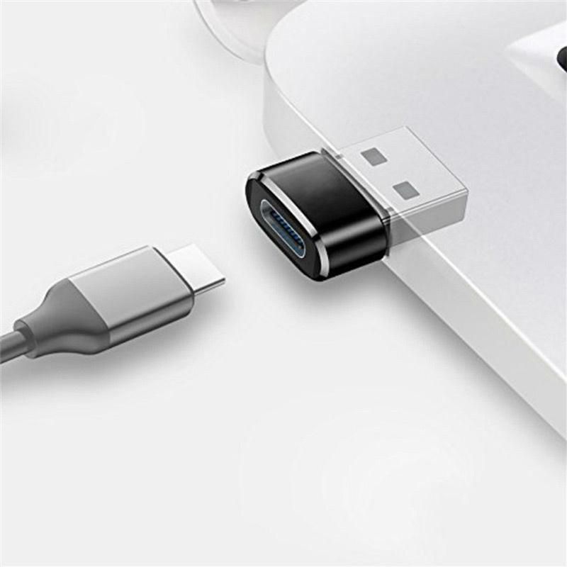 1PC Crugkbat USB Type C Adapter USB 3.0 Type A Male Silver