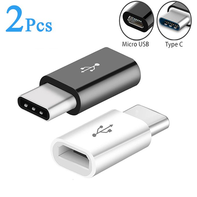 2PCS Micro USB To Type C OTG Adapter