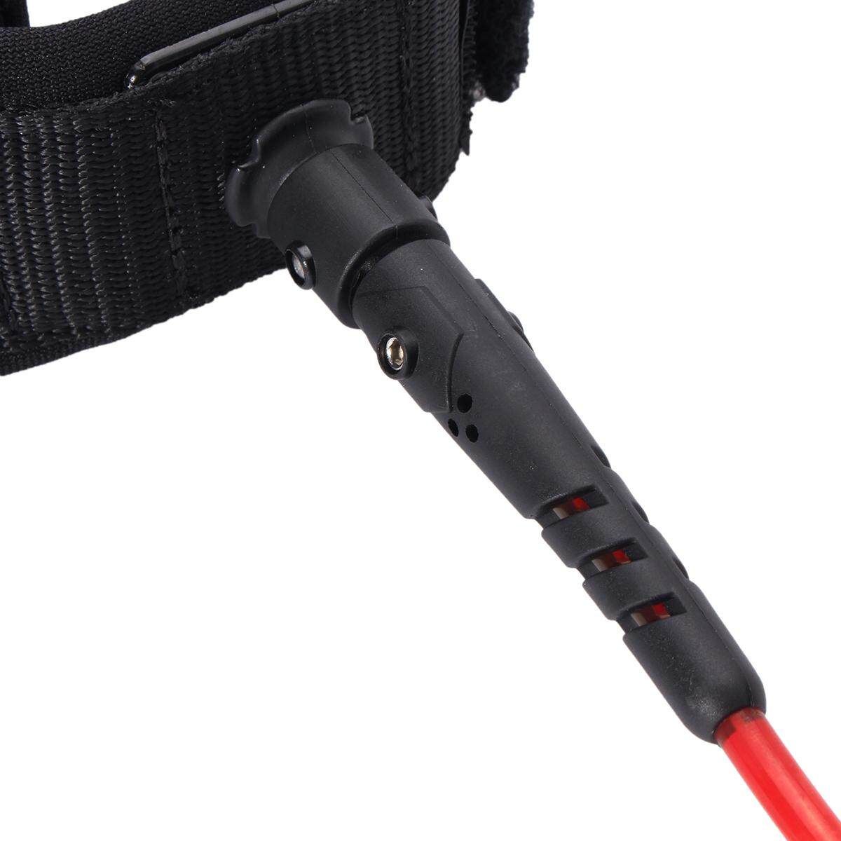 TPU 6FT 5.5mm Longboard Surfing Leash Surfboard Foot Leg Rope String Cord Swivel Red