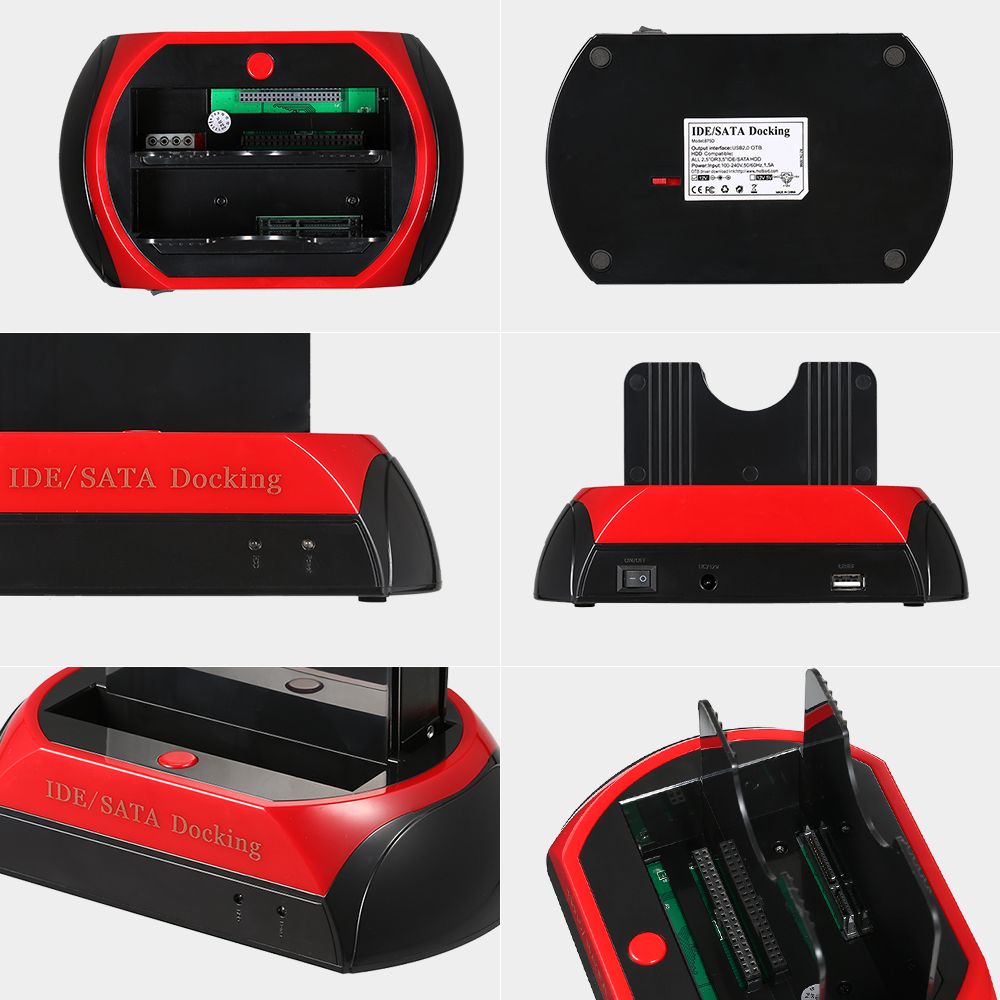 HDD Docking Station Dual Hard Disk Drive Station Base
