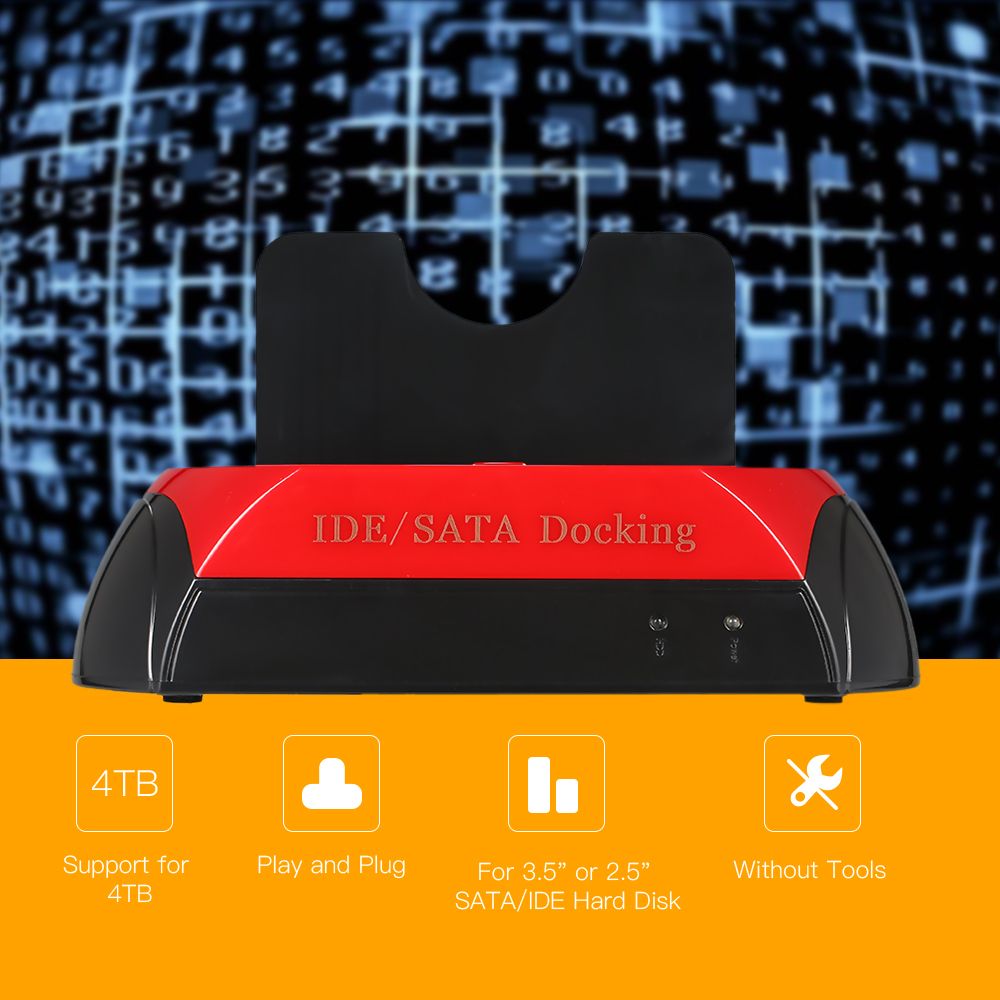 HDD Docking Station Dual Hard Disk Drive Station Base