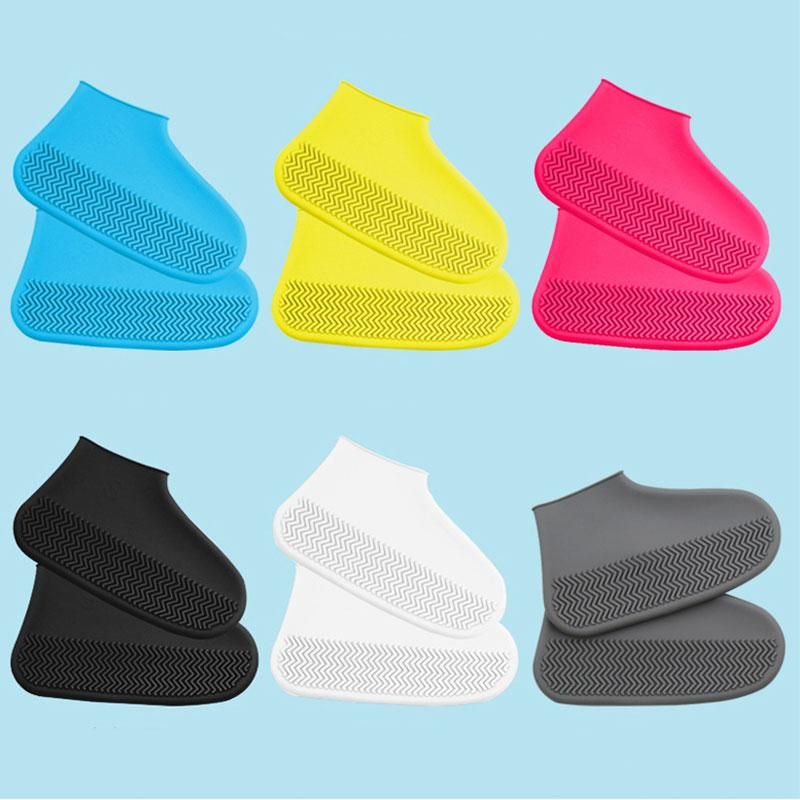 1 Pair Reusable Silicone Shoe Cover S/M/L Waterproof Rain Shoes Covers Outdoor Camping Slip-resistant Rubber Rain Boot Overshoes