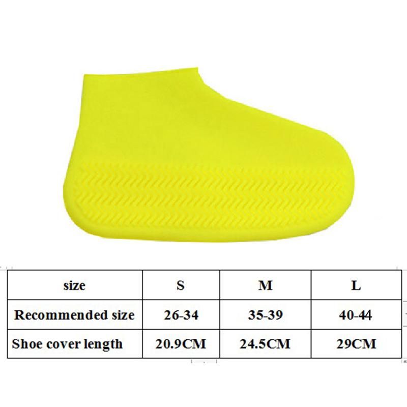 1 Pair Reusable Silicone Shoe Cover S/M/L Waterproof Rain Shoes Covers Outdoor Camping Slip-resistant Rubber Rain Boot Overshoes