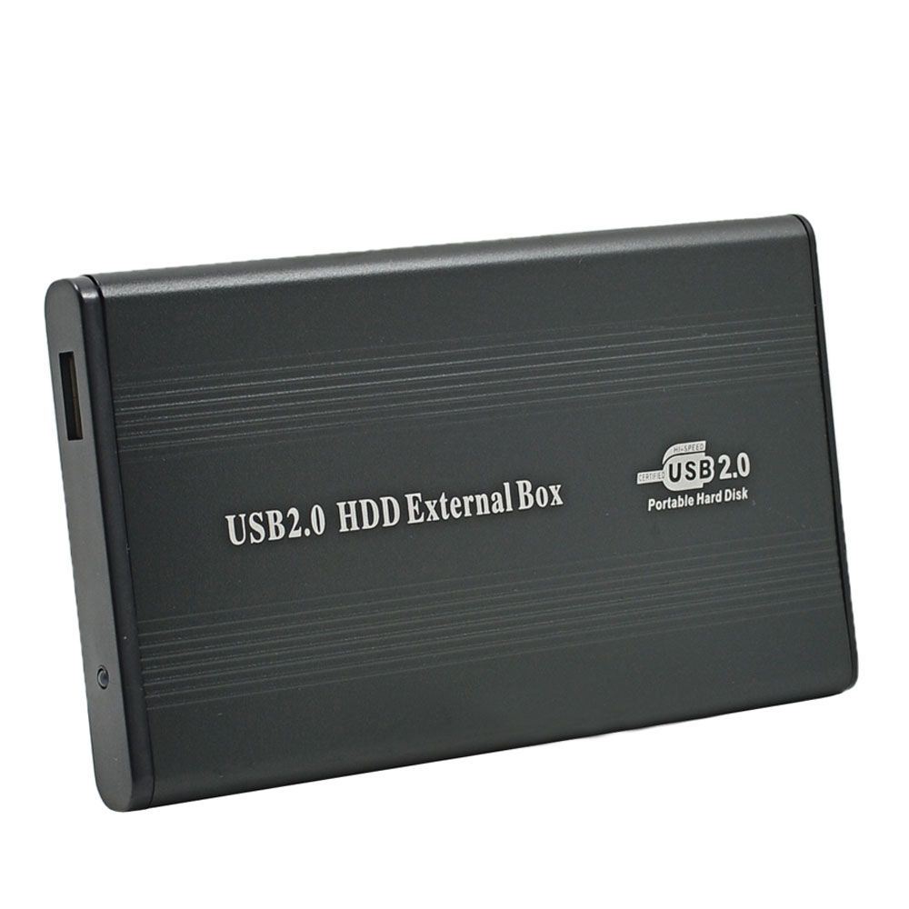Aluminum External USB 2.0 2.5 IDE Enclosure Container Hard Disk Driver HDD Box Apapter Up To 500GB 1TB 480mbps Optibaly
