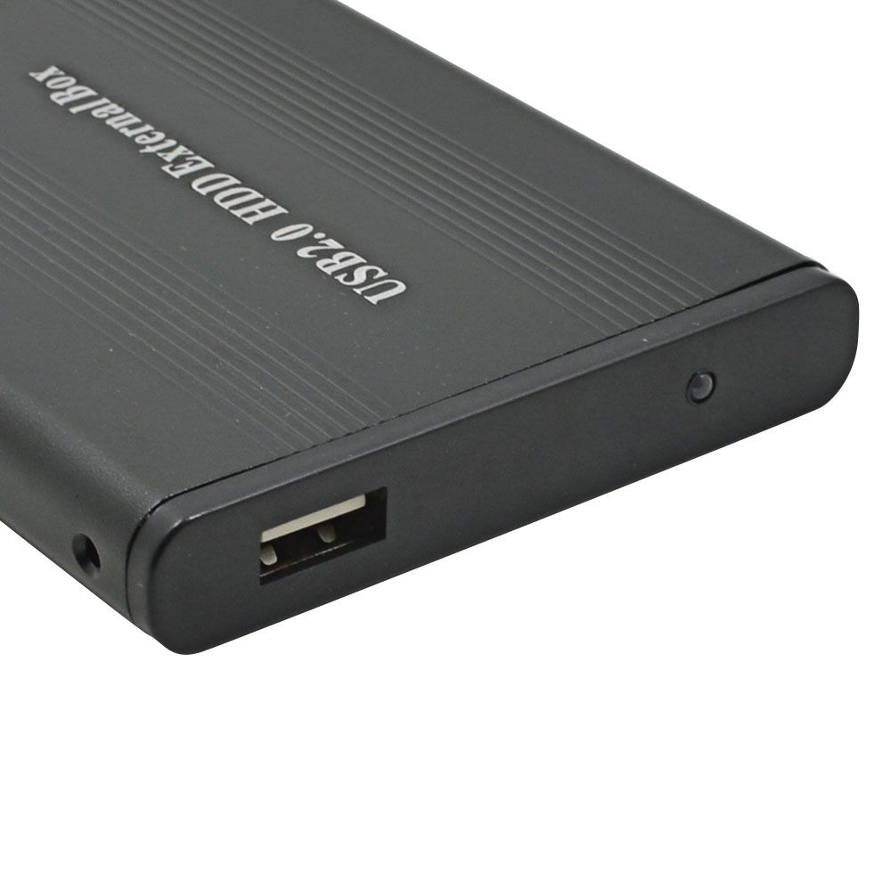 Aluminum External USB 2.0 2.5 IDE Enclosure Container Hard Disk Driver HDD Box Apapter Up To 500GB 1TB 480mbps Optibaly