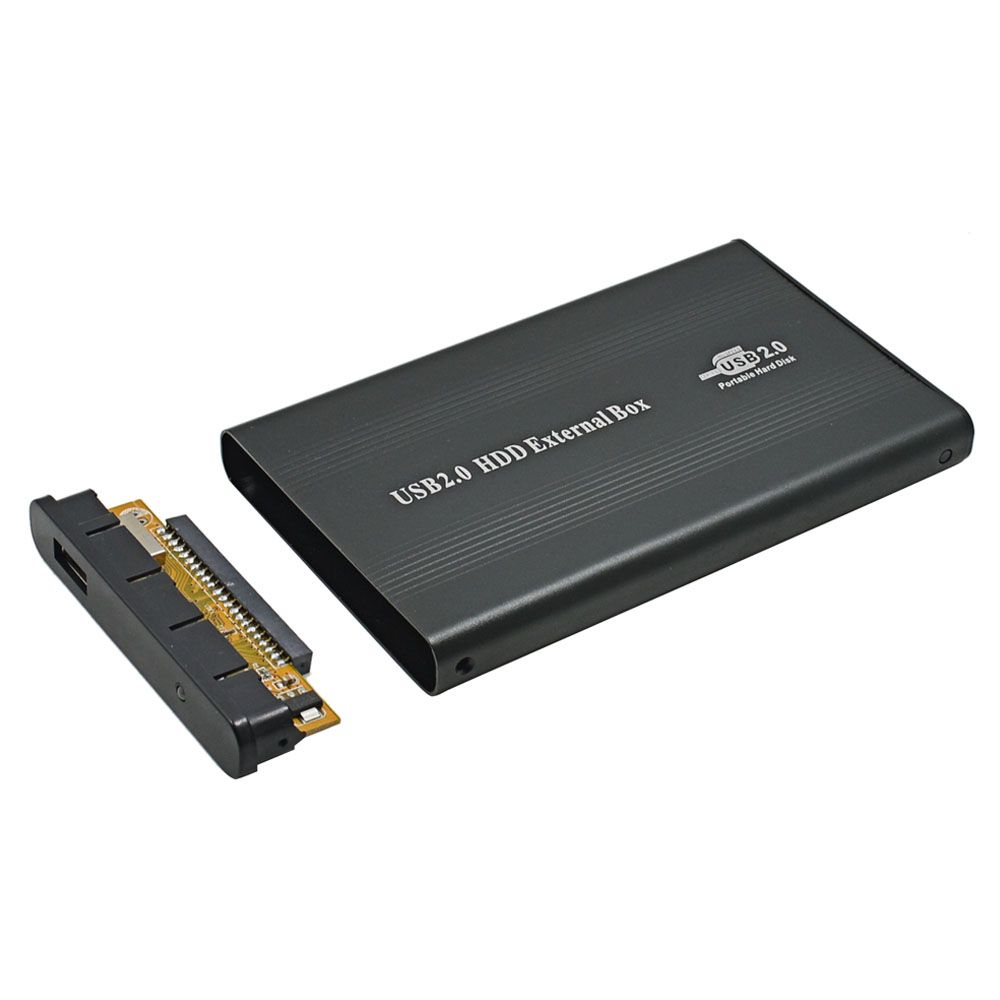 Aluminum External USB 2.0 2.5 IDE Enclosure Container Hard Disk Driver HDD Box Apapter Up To 500GB 1TB 480mbps Optibaly
