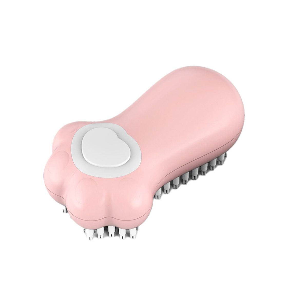 Multi-functional Pet Brush Pet Spa Brush Leakproof Shampoo Dispenser Pink