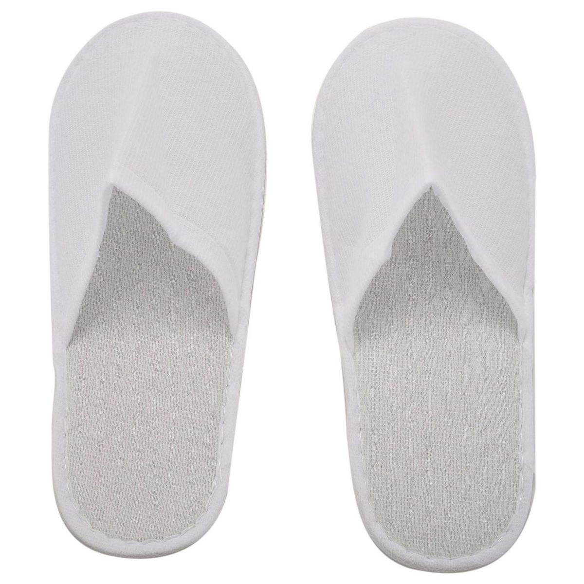Disposable Slippers12 Pairs Closed Toe Disposable Slippers Fit Size for Men and Women for Hotel Spa Used White