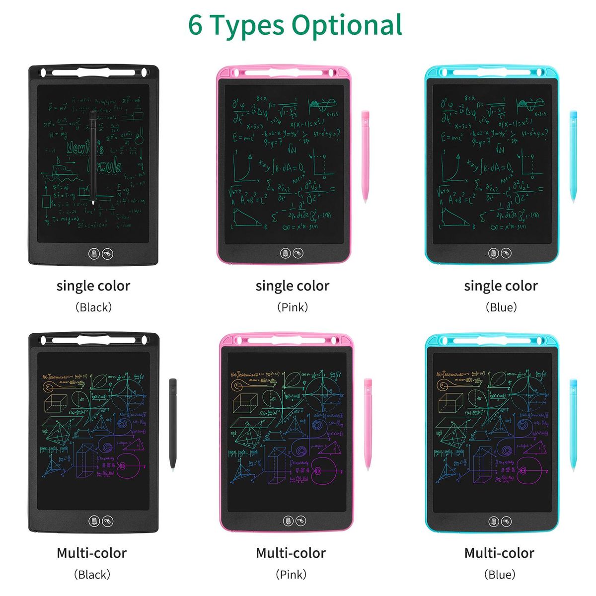 LCD Writing Tablet 8.5 Inch Doodle Drawing Pad Handwriting Colorful Board with Magnetic Stylus for Toddler Kids Office Educational and Learning Toy Gifts for 3-6 Years Old Boy and Girls Children's Day Partial Erasing