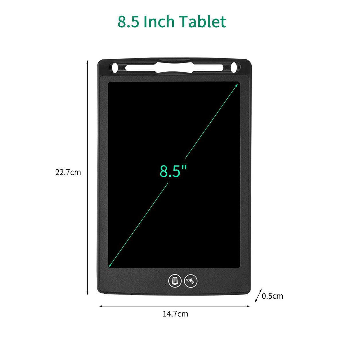 LCD Writing Tablet 8.5 Inch Doodle Drawing Pad Handwriting Colorful Board with Magnetic Stylus for Toddler Kids Office Educational and Learning Toy Gifts for 3-6 Years Old Boy and Girls Children's Day Partial Erasing