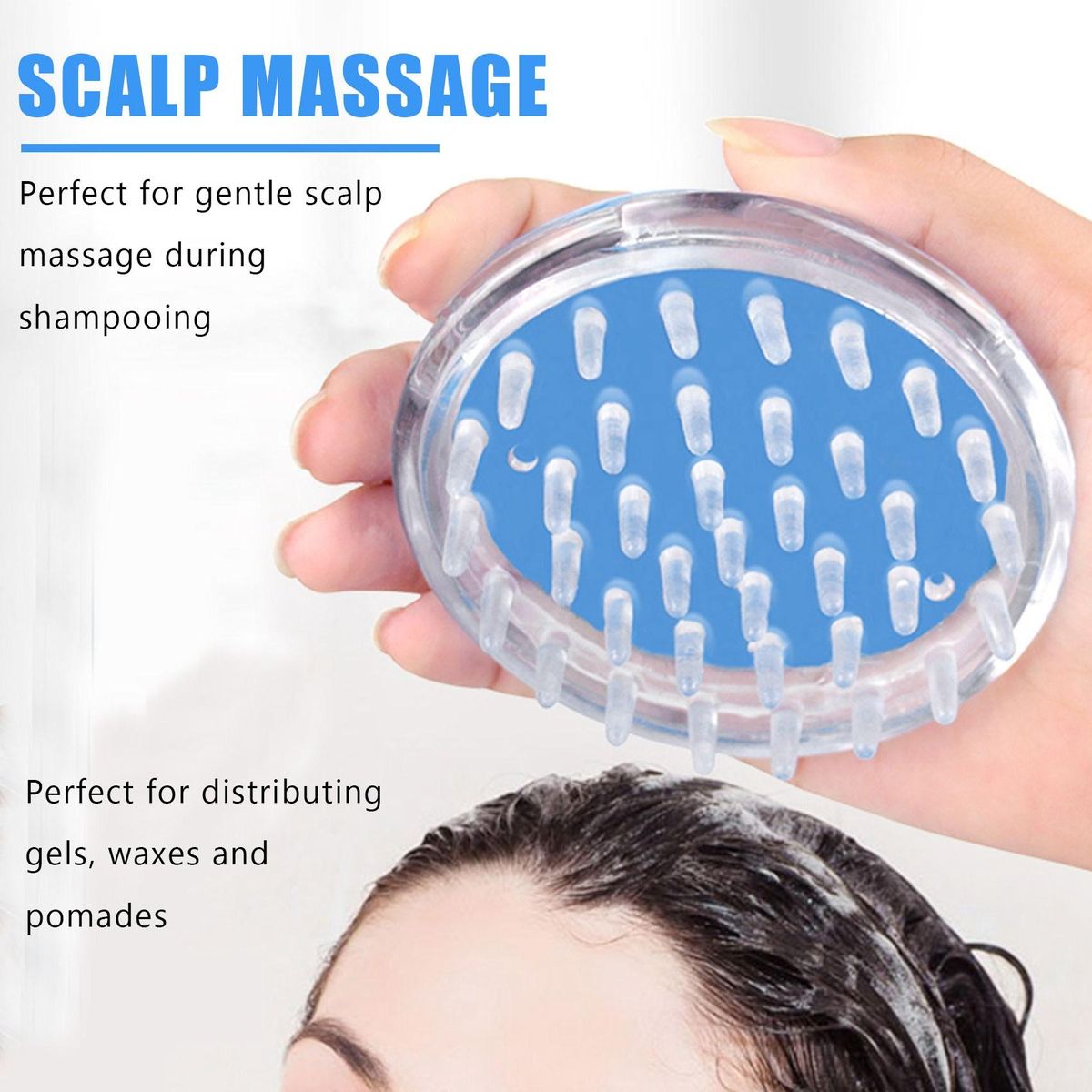 1pc Shampoo Scalp Head Shower Massage Massager Cleaning Clean Scrub Hair Brush Comb multicolor Colour