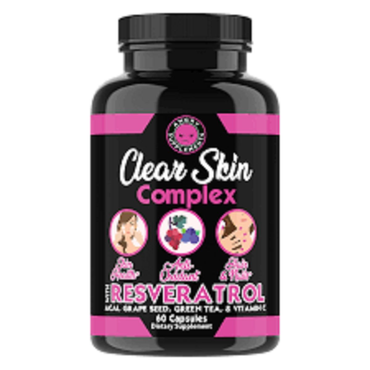 Clear Skin Complex WITH RESVERATROL Anti-Oxidant Supplement