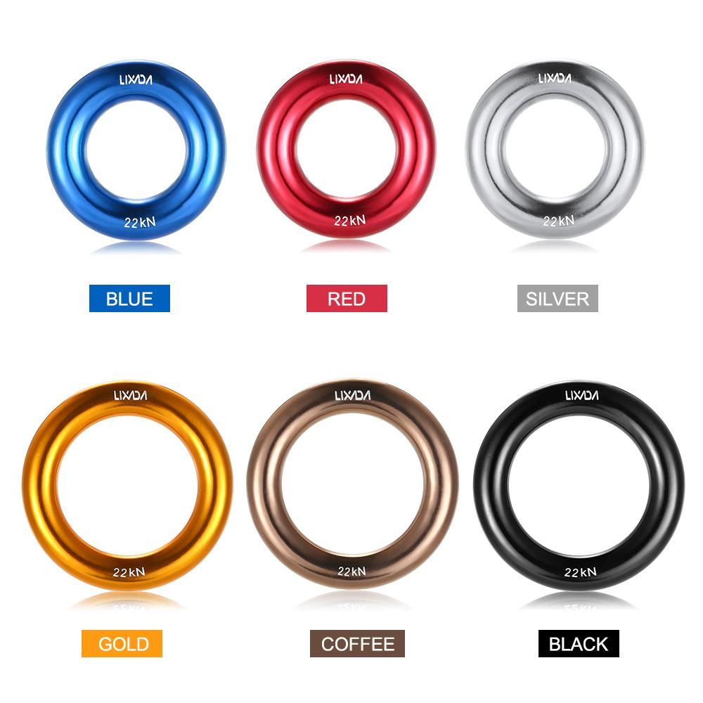 Lixada Outdoor Rappel Ring 22KN Mountain Climbing O-ring Adventure Tree Climbing Hammock O-Ring Equipment