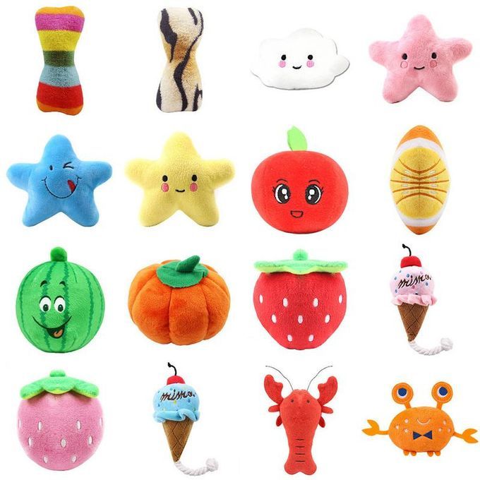 Creative Cute Pet Toy Vocal Plush Doll For Cats And Dogs Bite And Sleeping Companion Toys(#1)
