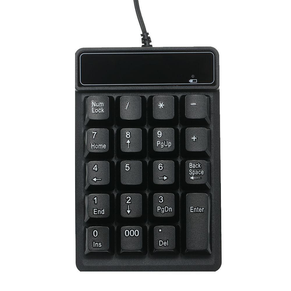 19 Keys Low Noise Mini Numeric Keypad Waterproof USB Wired