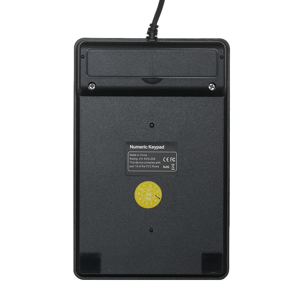 19 Keys Low Noise Mini Numeric Keypad Waterproof USB Wired