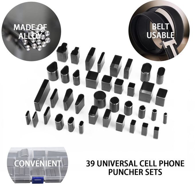 39 Shape Hole Hollow Cutter Punch Metal Leather Craft DIY Tool Phone Holster