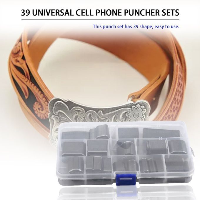 39 Shape Hole Hollow Cutter Punch Metal Leather Craft DIY Tool Phone Holster