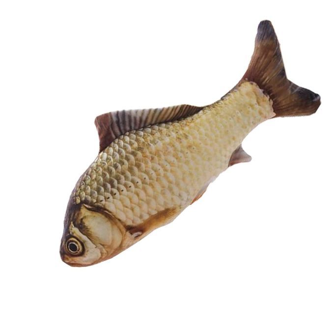 Cat Toy Simulation Fish Pet Plush Mint Funny Stick-grass Carp-