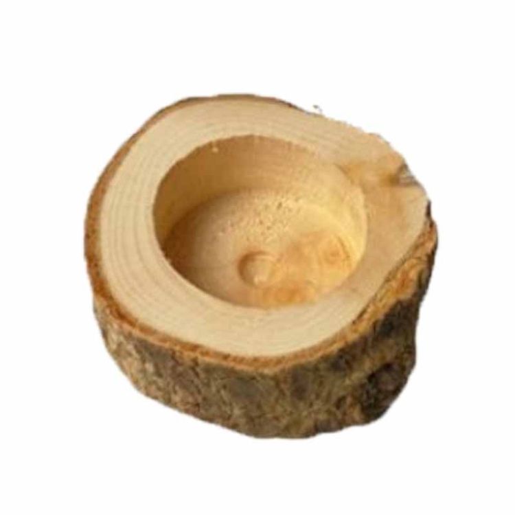 3 PCS Natural Log Round Plant Pot