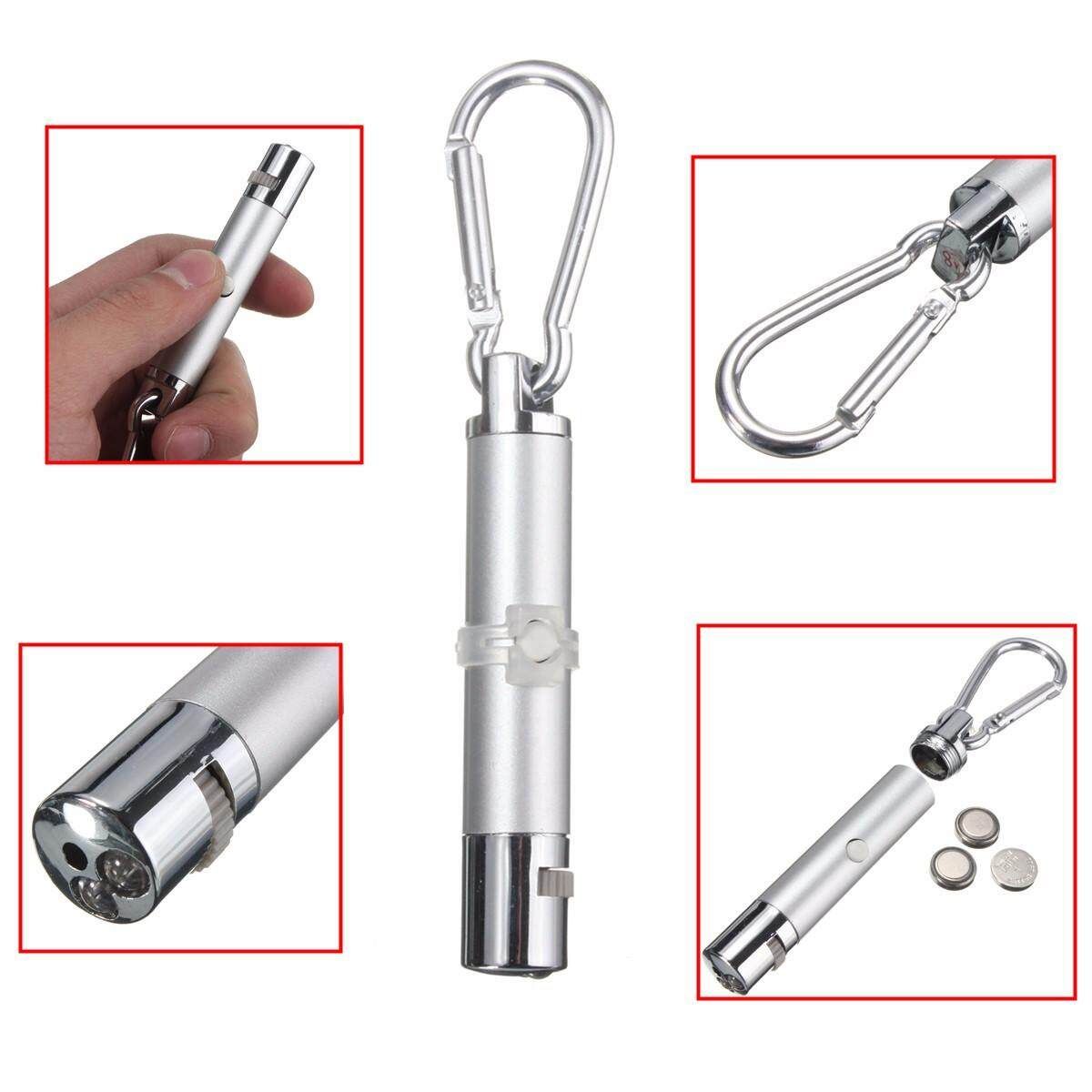 Pet Play Funny Cat Dog Exercise Toy LED Red Light Laser Pointer Keychain Pen