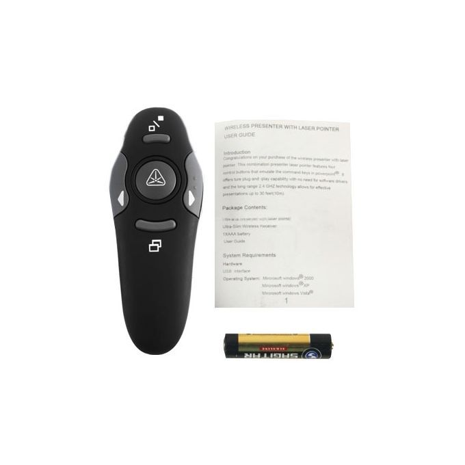 Multimedia Presenter With Laser Pointer And USB Receiver