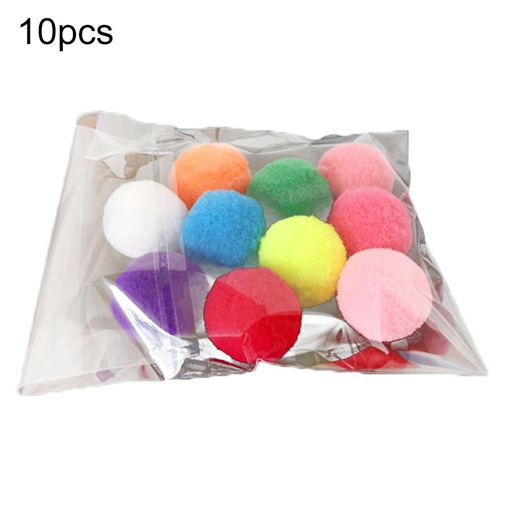10/20/30Pcs Pet Cats Kitten Polyester Plush Balls-Multicolor