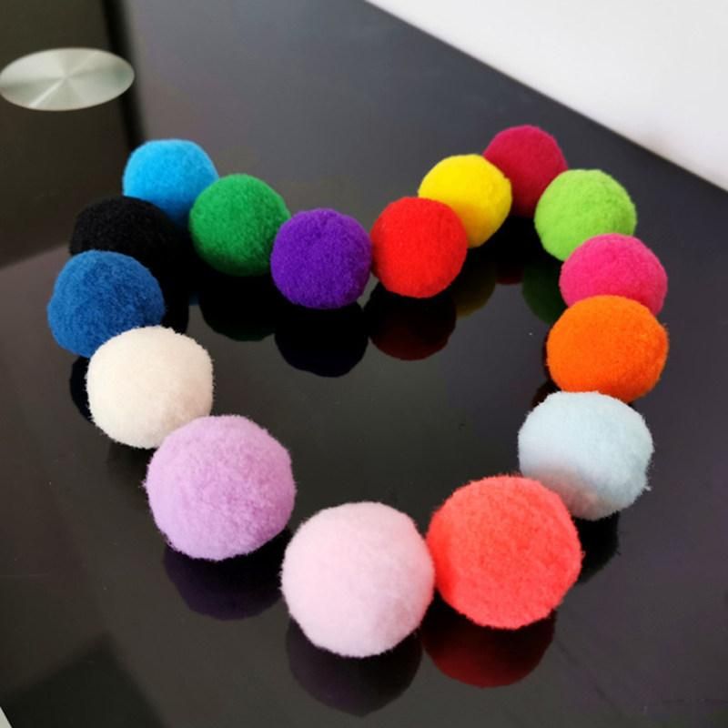 10/20/30Pcs Pet Cats Kitten Polyester Plush Balls-Multicolor