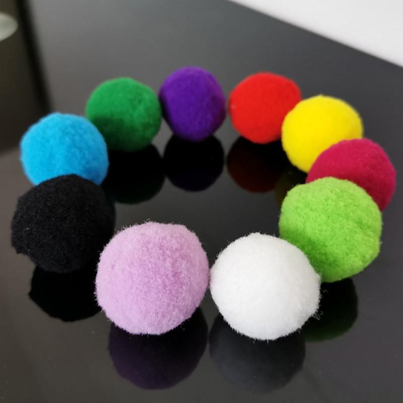 10/20/30Pcs Pet Cats Kitten Polyester Plush Balls-Multicolor