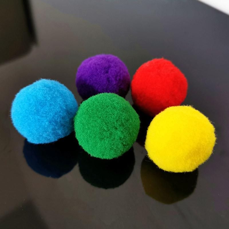 10/20/30Pcs Pet Cats Kitten Polyester Plush Balls-Multicolor