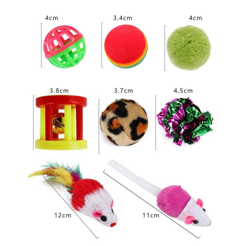 20Pcs/Set Lovely Mouse Shaped Kitten Toys Interactive Funny-